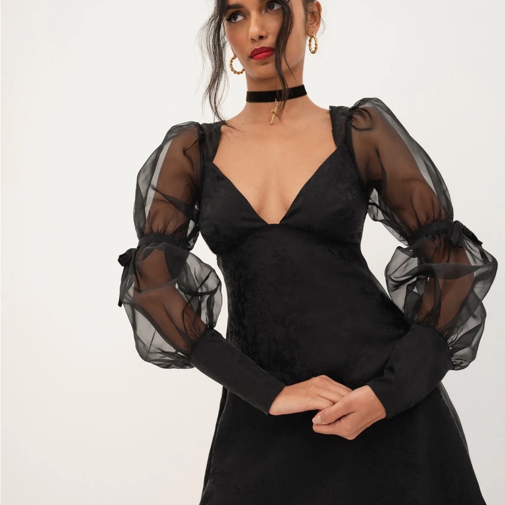 For Love and Lemons Gabrielle Puff Sleeve Mini Dress